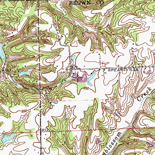 Topographic Map of Fowler Lake, IN