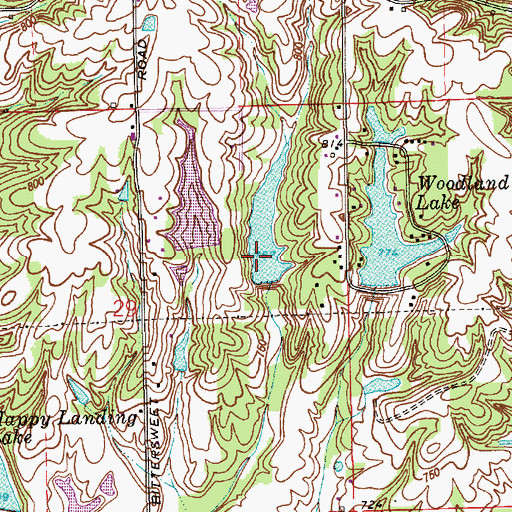 Topographic Map of Smith Lake Dam, IN