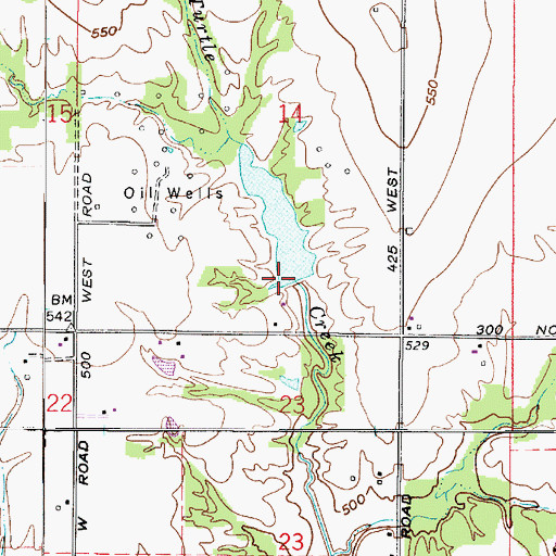 Topographic Map of Turtle Creek Lake Dam, IN