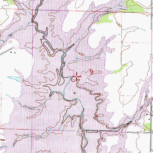 Topographic Map of Turtle Creek Lake, IN