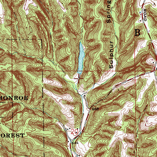 Topographic Map of Schacht Lake Dam, IN