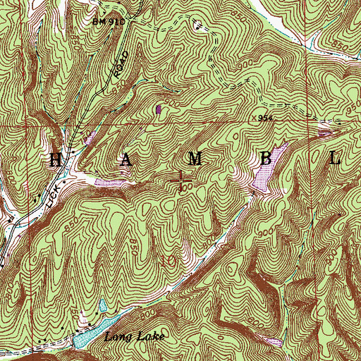 Topographic Map of Kahn Lake, IN