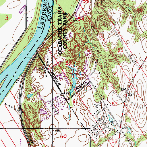 Topographic Map of Clarence Kopp Lake, IN