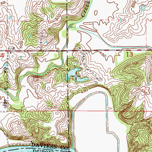 Topographic Map of Baver Lake, IN