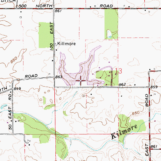 Topographic Map of Little Lakes Estates Dam, IN