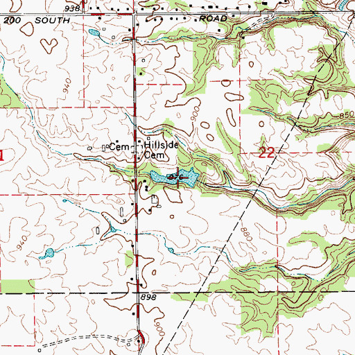 Topographic Map of Beck Lake, IN