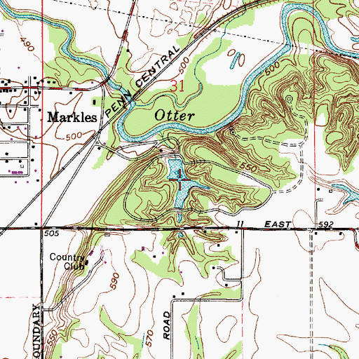 Topographic Map of Forest Park Swimming Pool, IN