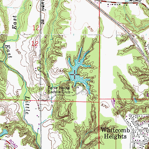 Topographic Map of Tri-Land Estates Lake Dam, IN