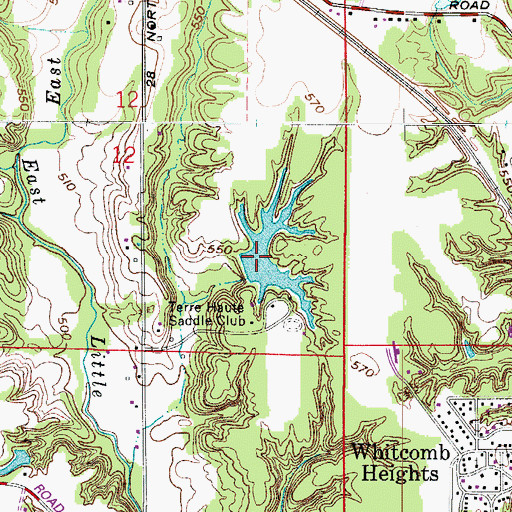 Topographic Map of Tri-Land Estates Lake, IN