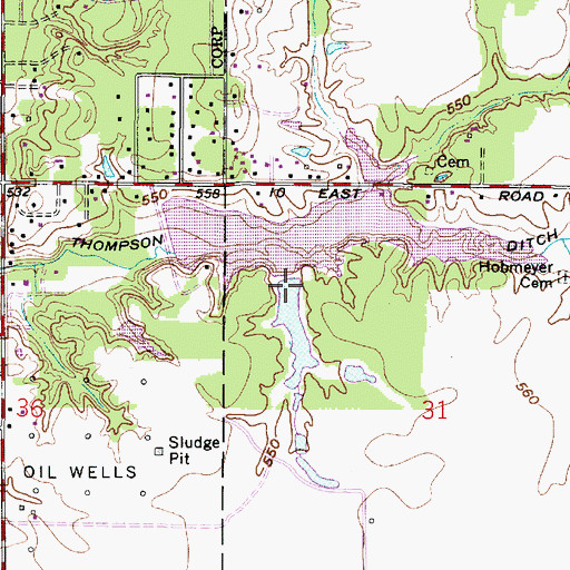 Topographic Map of Hulman Street Dam, IN