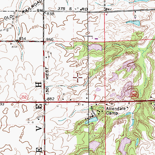 Topographic Map of Murray Lake Dam, IN
