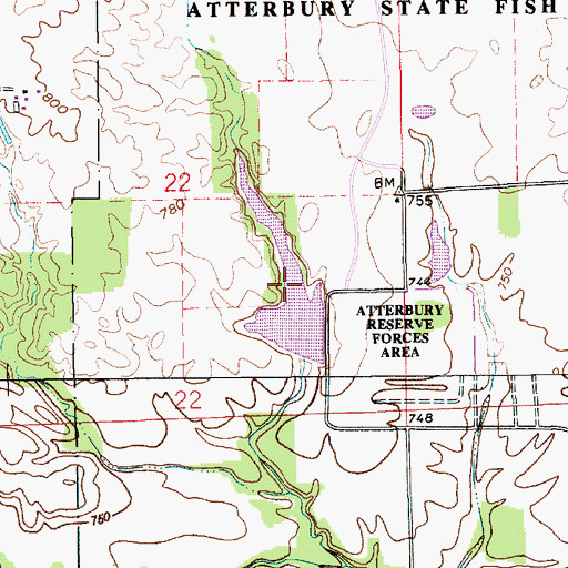 Topographic Map of Stone Arch Lake, IN