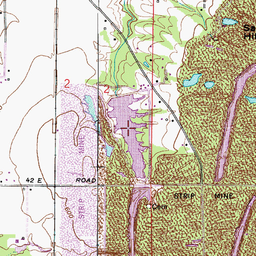 Topographic Map of Fowler Park Lake, IN