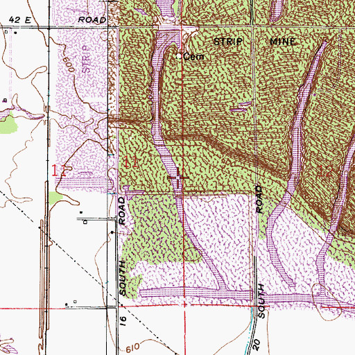 Topographic Map of Strip Lake, IN