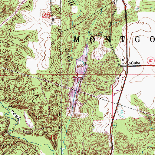 Topographic Map of Amazon Lake, IN