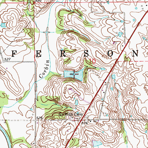 Topographic Map of Dyer Lake, IN