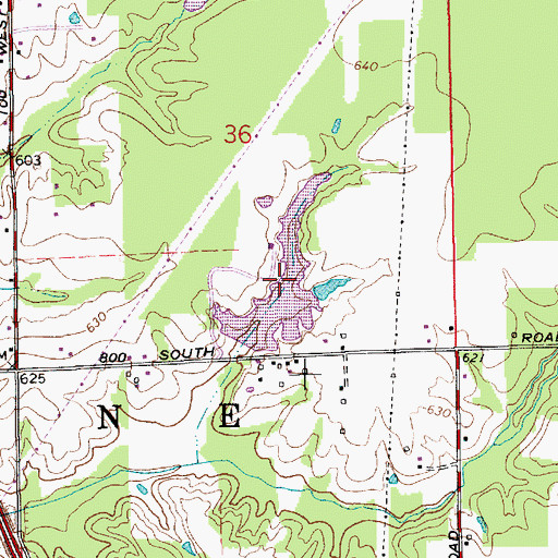 Topographic Map of Lake Barbara, IN