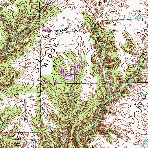 Topographic Map of Edwin Pray Lake Dam, IN