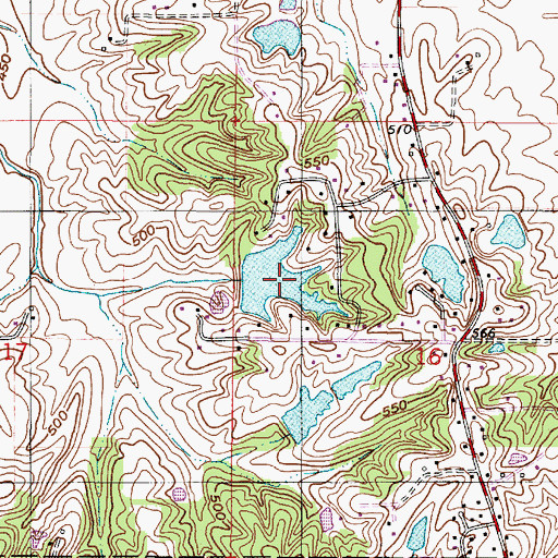 Topographic Map of Edgewater Lake, IN