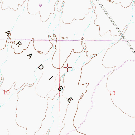 Topographic Map of West Fork Paradise Wash, AZ