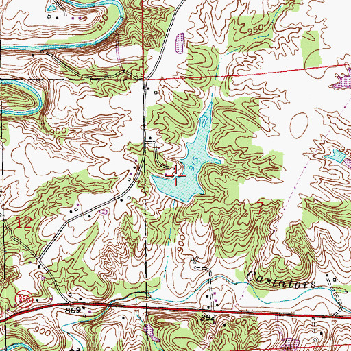 Topographic Map of La Sarre Lake Dam, IN