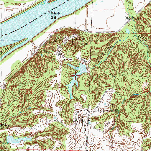 Topographic Map of Pahoka Camp Lake, IN