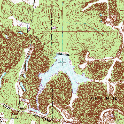 Topographic Map of Augusta Lake, IN
