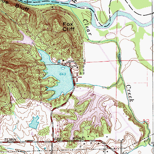 Topographic Map of Fish Hatchery Lake, IN