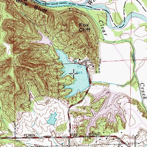 Topographic Map of Vandenbark Lake, IN