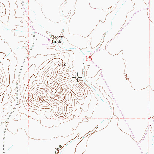 Topographic Map of Paradise Wash, AZ