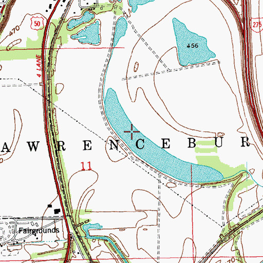 Topographic Map of Old Channel Lake, IN
