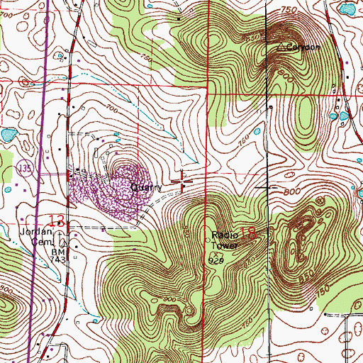 Topographic Map of Harrison County Infirmary (historical), IN
