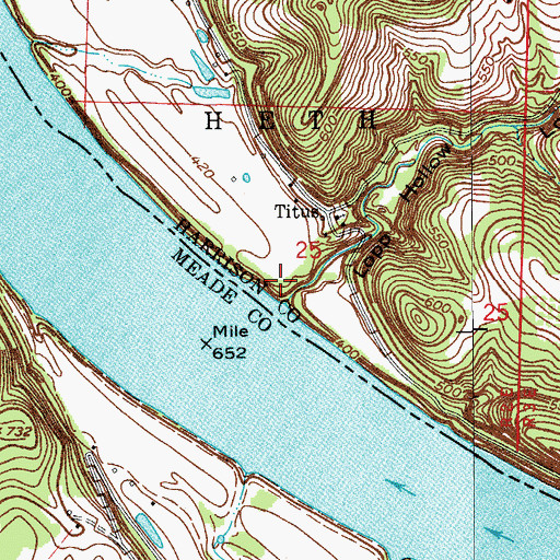Topographic Map of Lopps Landing (historical), IN