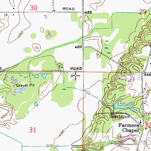 Topographic Map of Moore Pond (historical), IN