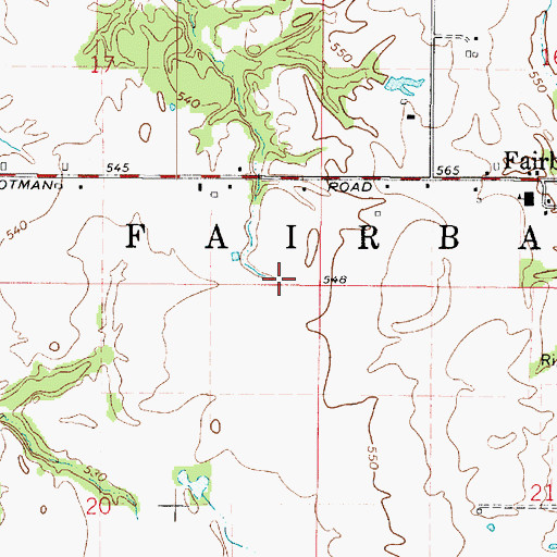 Topographic Map of Welsh Creek, IN