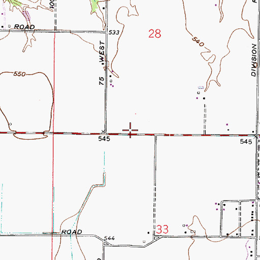 Topographic Map of Curry Prairie, IN