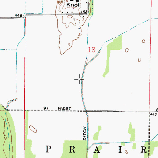 Topographic Map of Stone Pond (historical), IN