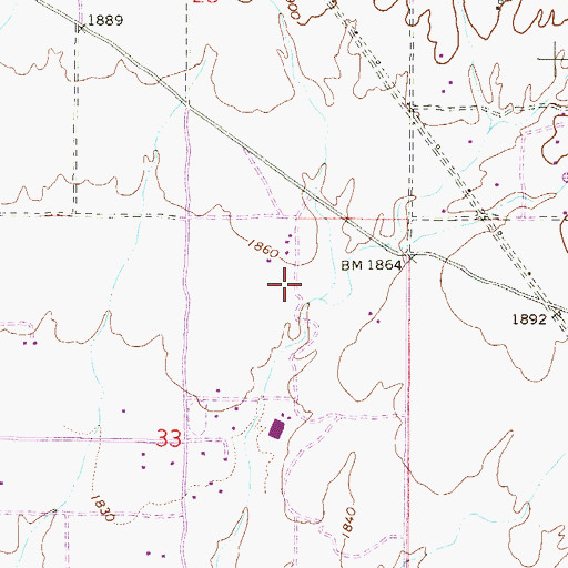 Topographic Map of West Fork Desert Hills Wash, AZ