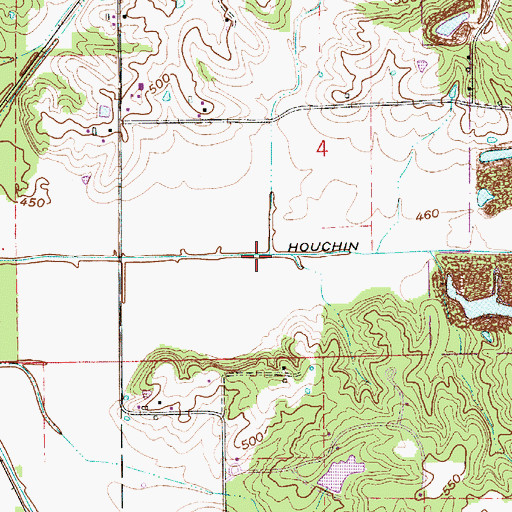 Topographic Map of Clifford Creek, IN