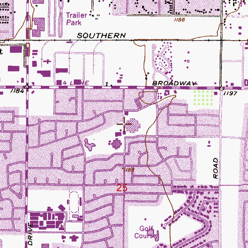 Topographic Map of Connolly Middle School, AZ