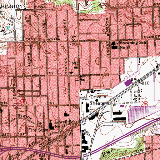 Topographic Map of Unity Baptist Fellowship Church, IN