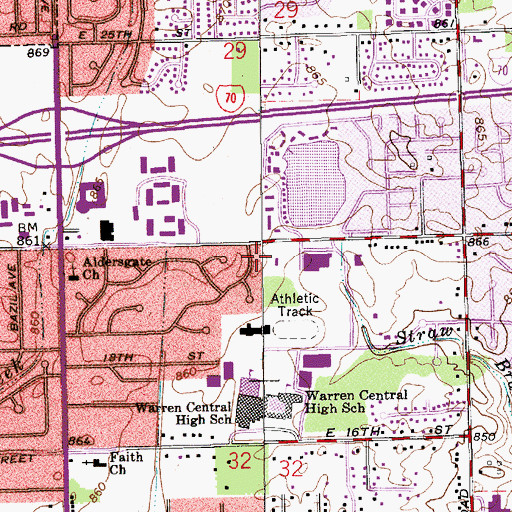 Topographic Map of Maranatha Baptist Church, IN