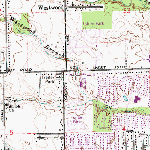 Topographic Map of Our Shepherd Lutheran Church, IN