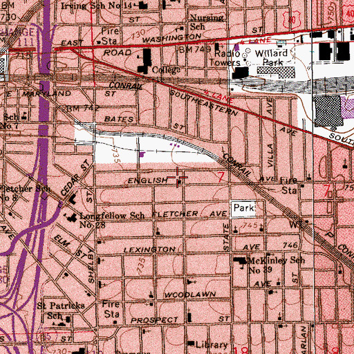 Topographic Map of Pentecostal Church of Promises, IN