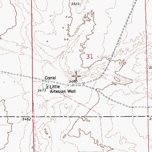 Topographic Map of Tule Wells Draw, AZ