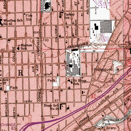 Topographic Map of Bethel Pentecostal Tabernacle, IN