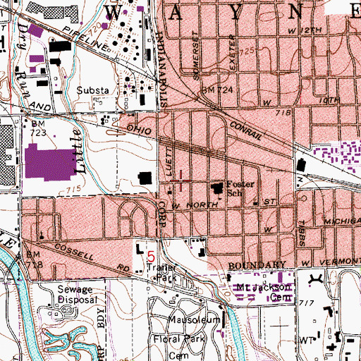 Topographic Map of Fold of Christ Apostolic Church, IN