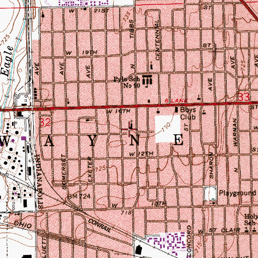 Topographic Map of Light and Life Free Methodist Chapel, IN