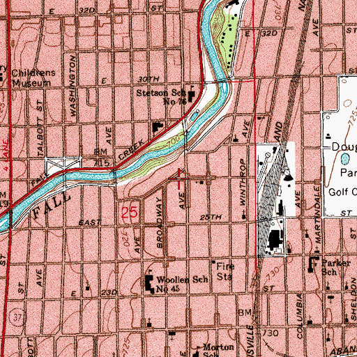 Topographic Map of Messiah African Methodist Episcopal Zion Temple, IN