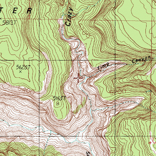 Topographic Map of Timp Canyon, AZ